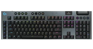 Teclado Mecânico Gamer Sem Fio Logitech G915 X com RGB LIGHTSYNC, USB ou Bluetooth, Controles de Mídia, Design Superfino, Switch de Perfil Baixo GL Tactile e Bateria Recarregável, Preto – 920-012670