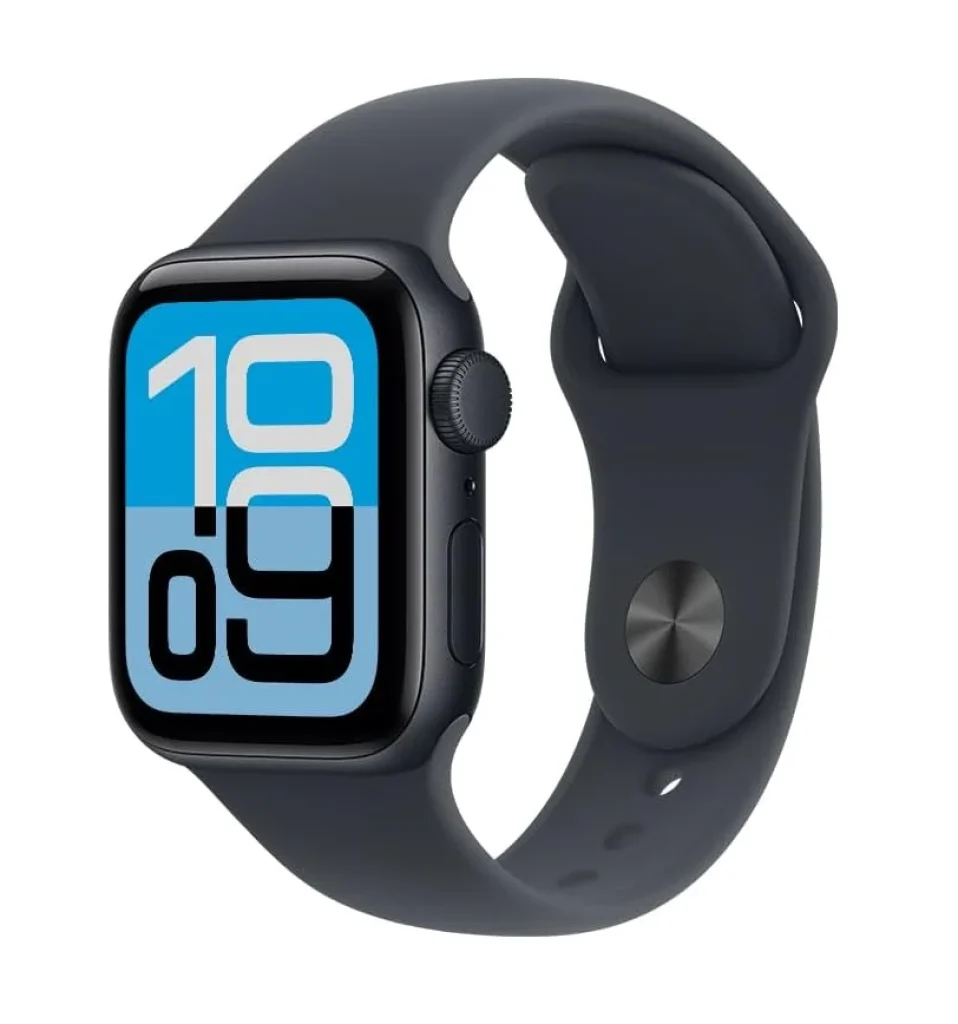 Apple Watch SE 3 GPS, Caixa em alumínio meia‑noite de 40 mm com Bracelete esportivo meia‑noite