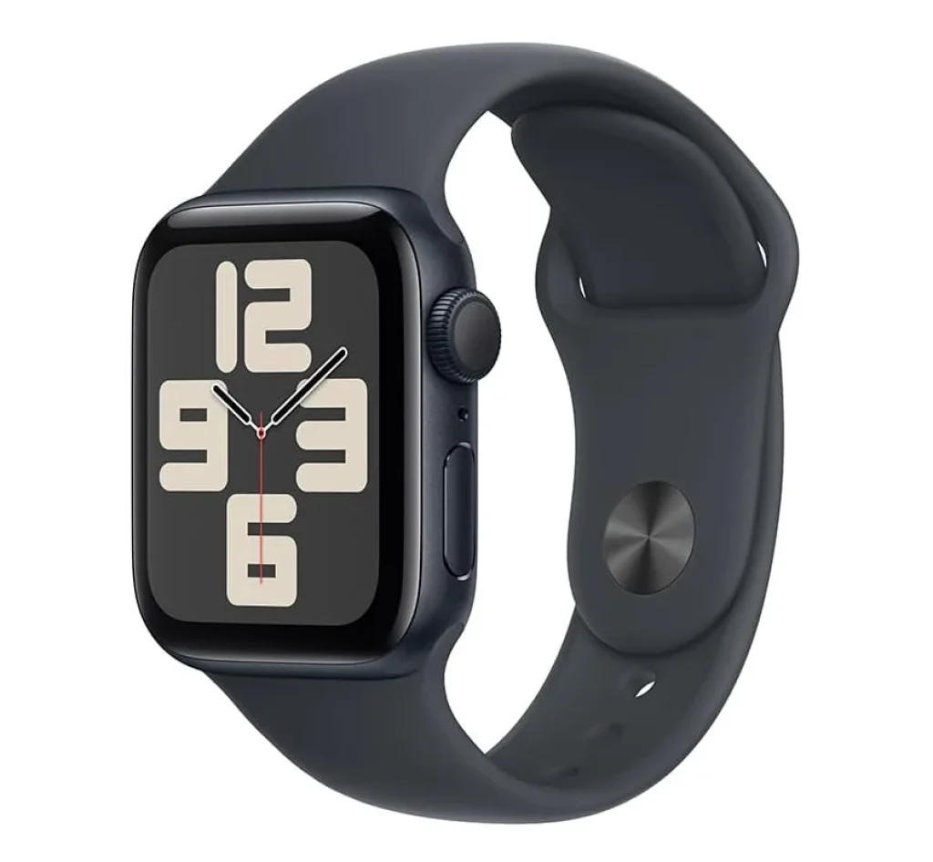 Apple Watch SE GPS • Caixa meia-noite de alumínio – 40 mm • Pulseira esportiva meia-noite
