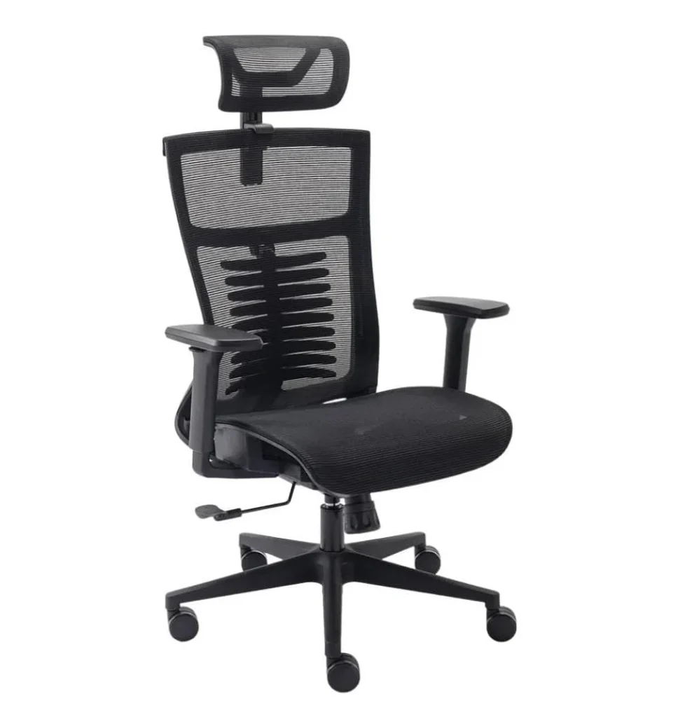 Cadeira Office Elements Vertta Pro Preta 120kg Braços 3D, Ajuste Cervical e Lombar (Full Mesh – Premium)