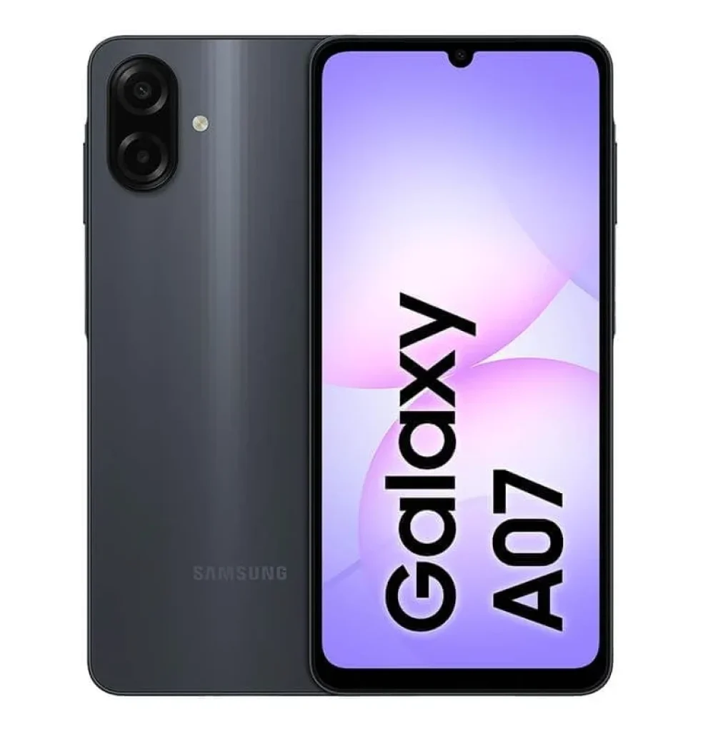 Celular Samsung Galaxy A07 4G, 128GB ROM 4GB RAM (+4GB RAM virtual), Câmera 50MP, Tela 6.7″, Proteção IP54, Helio G99 de 6nm, Android 15, Dual Chip – SM-A075M/DS