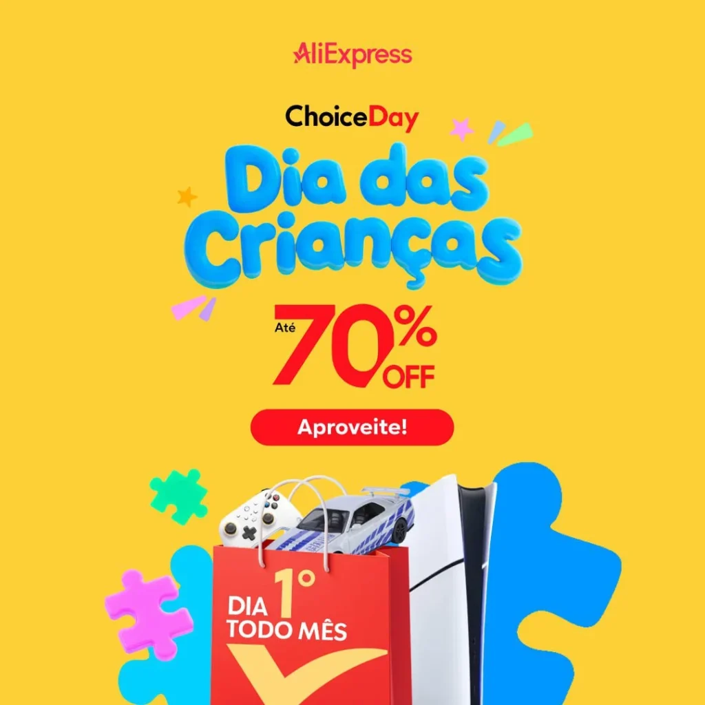 Cupons do Evento Choyce Day’s Setembro + Dia das Crianças – AliExpress