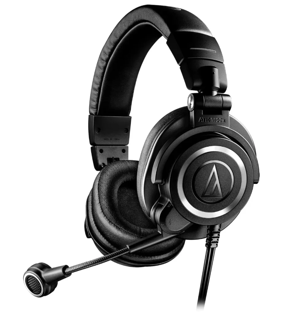 Fone de Ouvido Audio-Technica ATH-M50x StreamSet™ Streaming Headset, Preto – ATH-M50xSTS-USB
