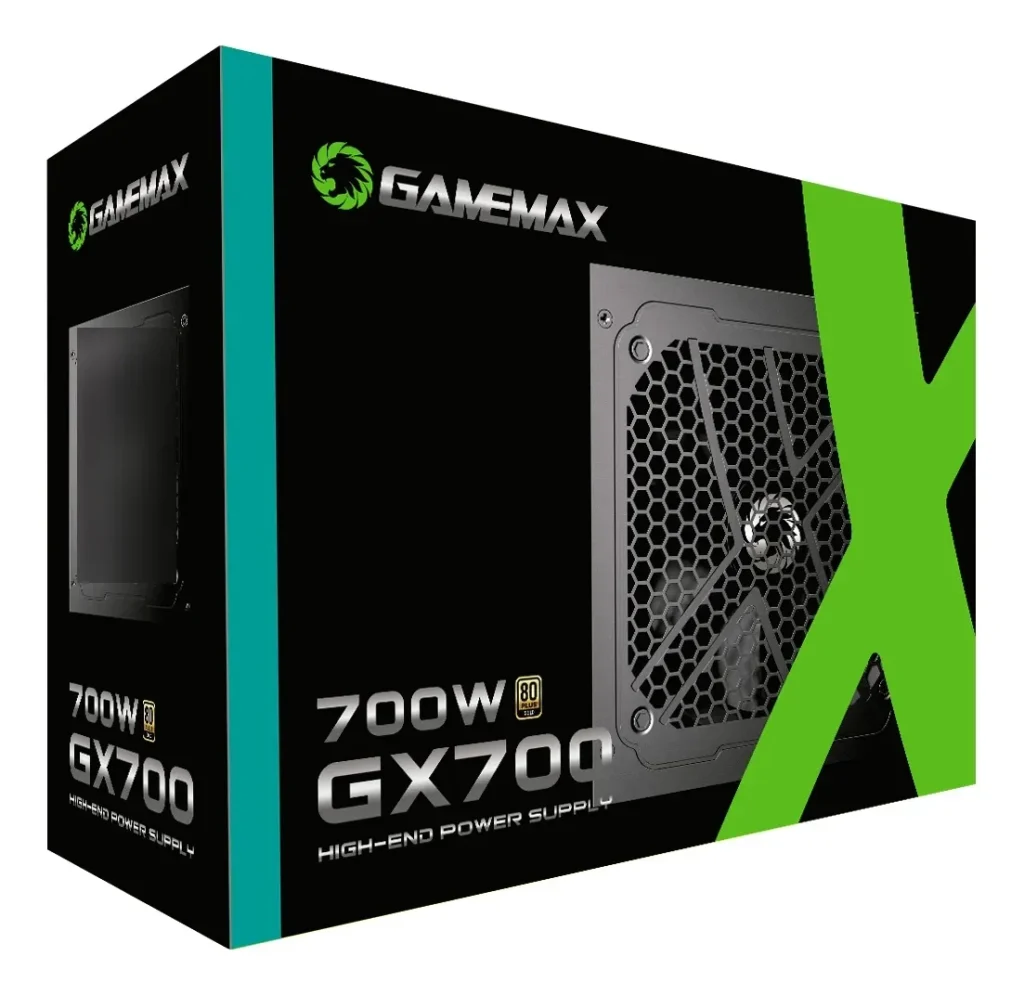 Fonte de Alimentação GameMax GX700 GX-Series 80 Plus Gold PFC Ativo – GX700WBKPSS7710BR