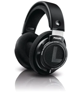 Headphone PHILIPS com Som Hi-Fi de Alta Definição, Design Aberto Profissional, Drivers 50mm, Com fio de 3 metros, Preto – SHP9500/00