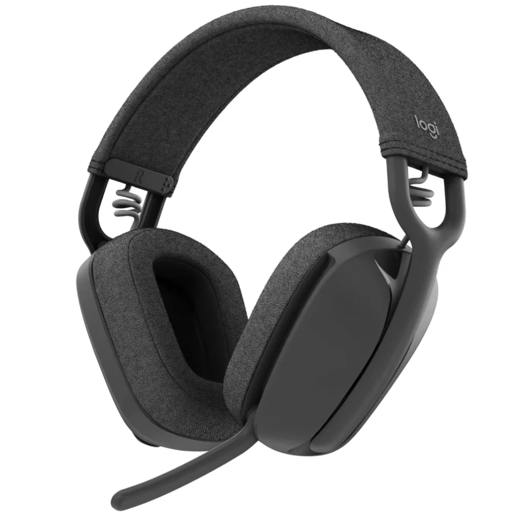 Headset Sem Fio Logitech Zone Vibe 100 Com Microfone Flip- to-Mute Com Cancelamento de Ruído, Conexão Bluetooth, Até 20h de Bateria, Design Leve e Confortável