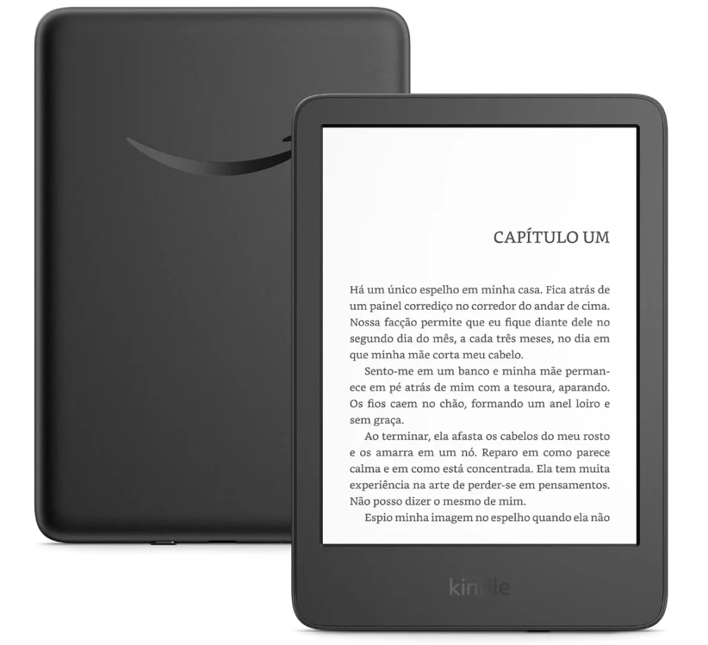 Kindle 16 GB de 6″ (Geração mais recente) – Leve e compacto, com tela antirreflexo, trocas de página mais rápidas, luz frontal ajustável e bateria de longa duração – Cor Verde