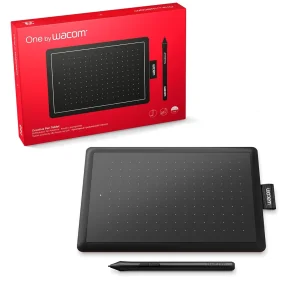 Mesa Digitalizadora One By Wacom CTL472, Pequena, Pen LP-190K, Preto e Vermelho – CTL472L