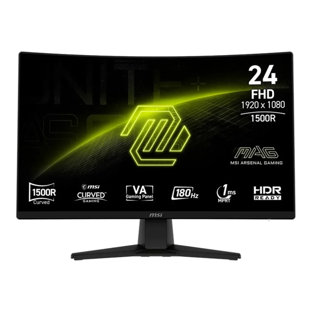 Monitor Gamer MSI MAG 242C, 24 Pol, Full HD, 4ms, 180Hz, Adaptive-Sync, HDMI/DP – MAG242C
