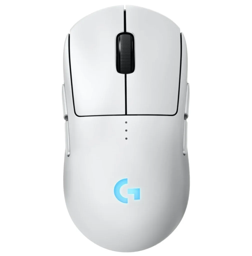 Mouse Gamer Sem Fio Logitech G PRO 2 LIGHTSPEED para Destros ou Canhotos, 4 Botões Programáveis e Removíveis, Sensor Hero 2 44K DPI, Carregamento USB-C, PC/Mac, Branco – 910-007301
