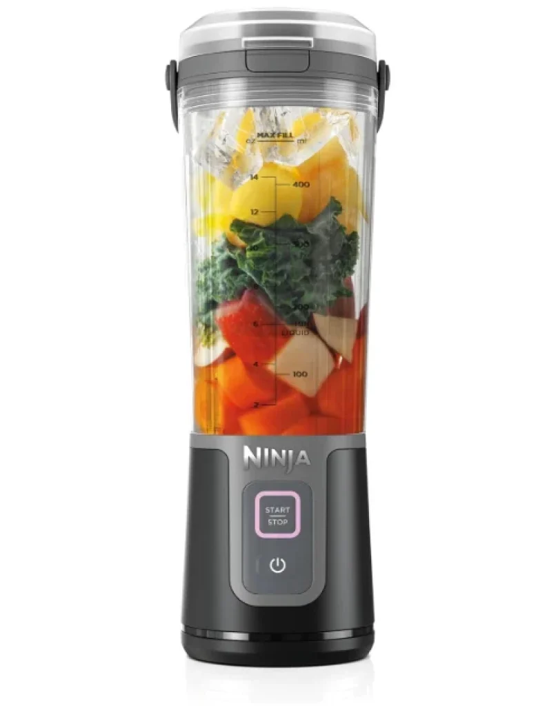 Ninja Blast Liquidificador Portátil Bivolt, 470ml, Liquidificador Pessoal para Shakes e Smoothies, Livre de BPA, Tampa à Prova de Vazamento, Recarregável via USB-C