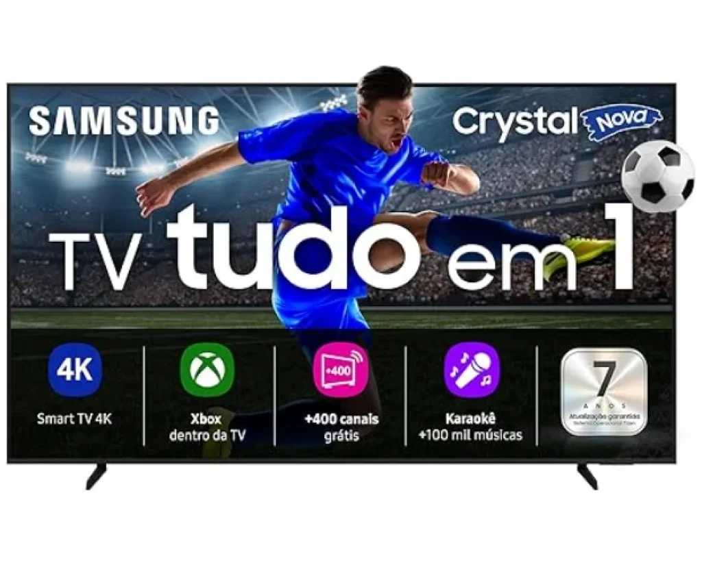 Samsung Smart TV 75″ Crystal UHD 4K U8100F 2025, Xbox Cloud Gaming, TV Plus com Canais Gratuitos, Alexa – 75U8100F