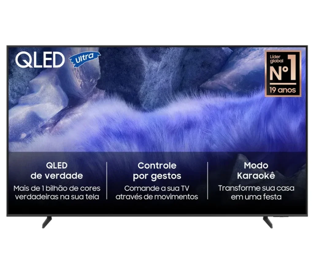 Samsung Vision AI TV 75″ QLED 4K QEF1 2025, True QLED, Pontos Quânticos, Processador Q4 com AI, Art Store, Alexa – QN75QEF1AGXZD