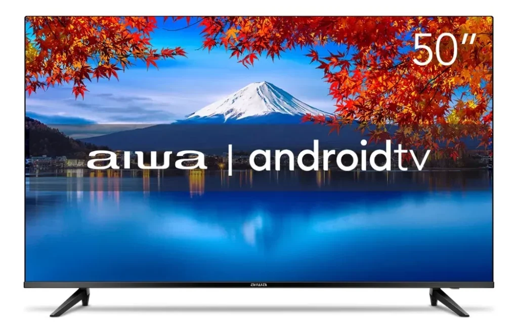 Smart TV Aiwa 50”, Android, 4K, Borda Ultrafina, HDR10, Dolby Áudio – AWS-TV-50-BL-02-A