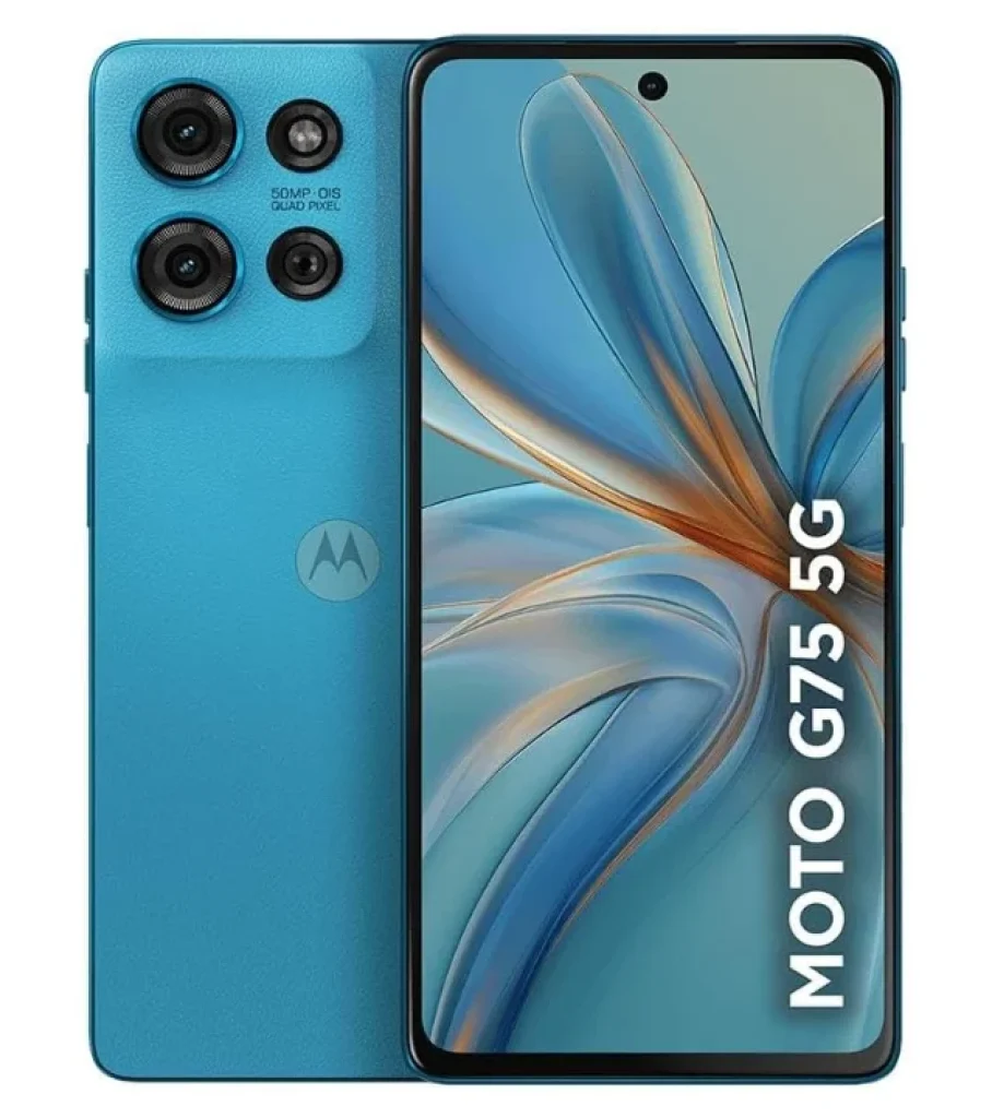 Smartphone Motorola Moto G75 5G NFC – 256GB 16GB (8GB RAM+8GB RAM Boost) e Câmera 50MP Sony Lytia 600 Moto AI Ultrarresistencia Militar – Azul