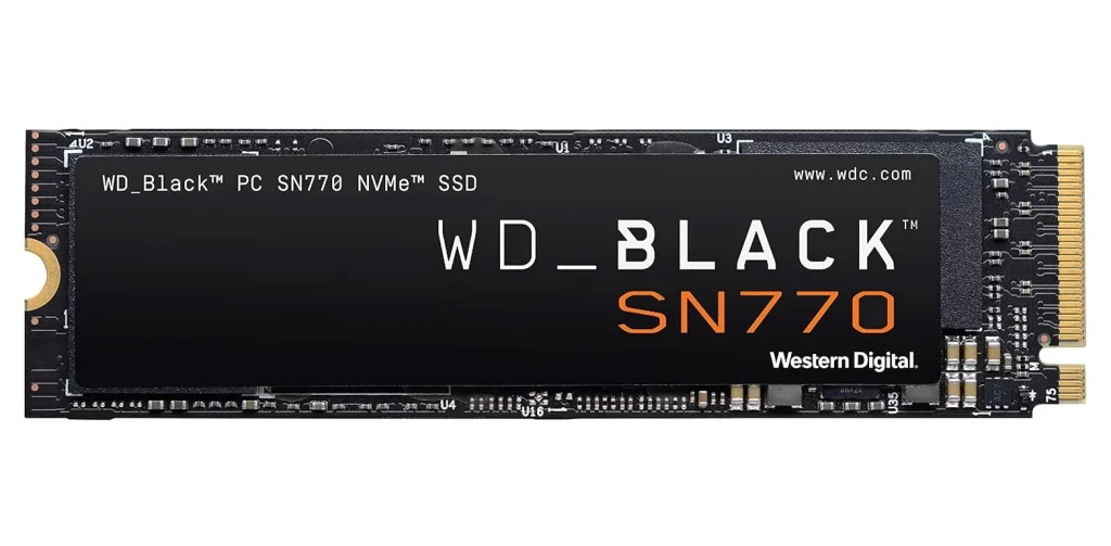SSD WD Black SN770 2TB NVMe M.2 2280 (Leitura até 5150MB/s e Gravação até 4850MB/s) PCIe Gen4 – WDS200T3X0E