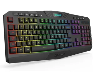 Teclado Gamer Redragon Harpe, Wireless, Membrana, RGB, ABNT2, – K503-KS – Preto