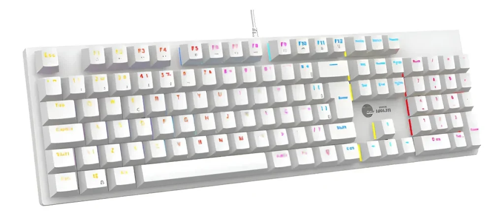Teclado Mecânico Gamer Ninja Leap Switch Blue Gateron Rainbow ABNT2 Português Brasil