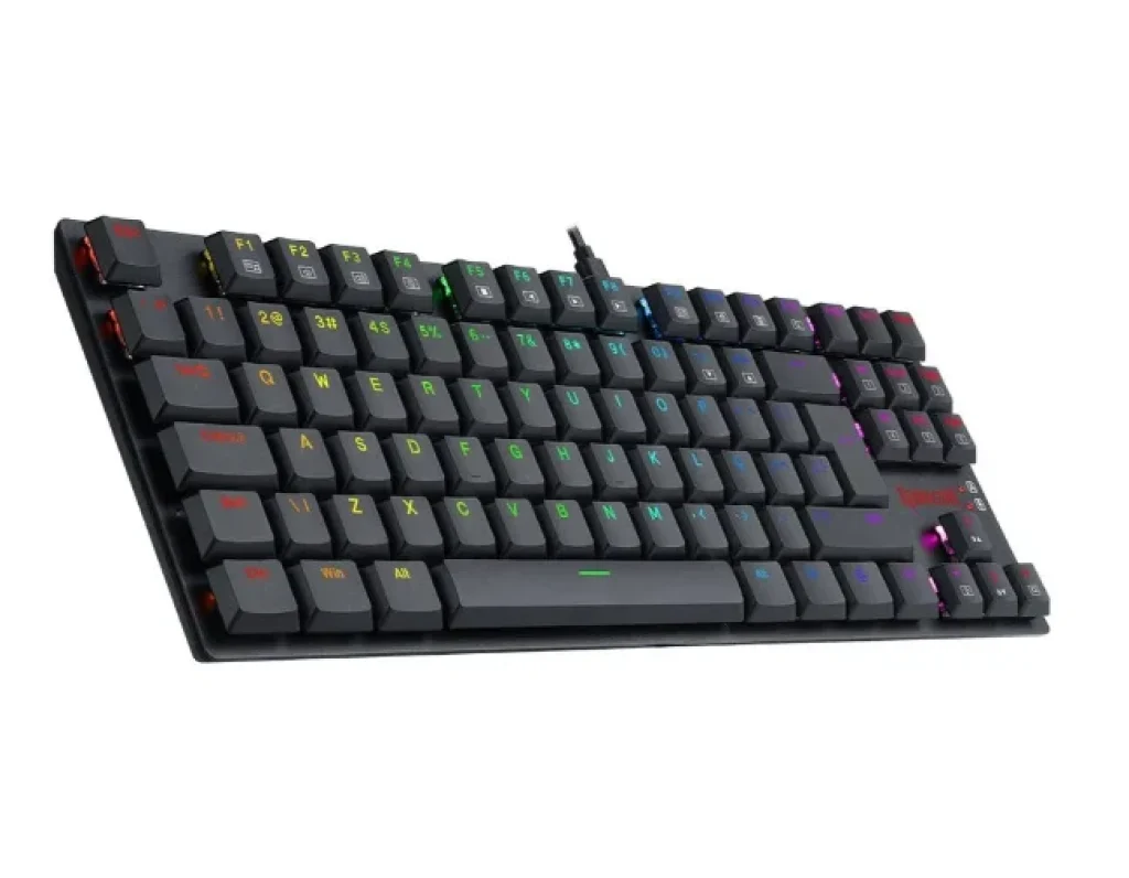 Teclado Mecânico Gamer Redragon APS, RGB, Switch Redragon Blue, Low Profile, ABNT2, Preto, Com USB-C - K607 RGB (PT-BLUE)