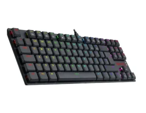 Teclado Mecânico Gamer Redragon APS, RGB, Switch Redragon Blue, Low Profile, ABNT2, Preto, Com USB-C – K607 RGB (PT-BLUE)