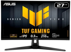 Monitor Gamer Asus TUF Gaming VG27AQ5A, 27 Pol, Fast IPS, QHD, 0.3ms, 210Hz, ELMB Sync, FreeSync™ Premium, HDMI/DP – VG27AQ5A