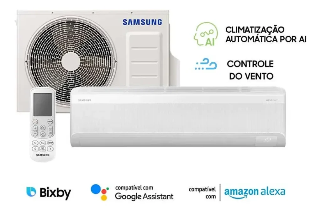 Ar-condicionado Split Samsung Inverter WindFree IA WiFi 18.000 BTUs – F-AR60F18D1AW