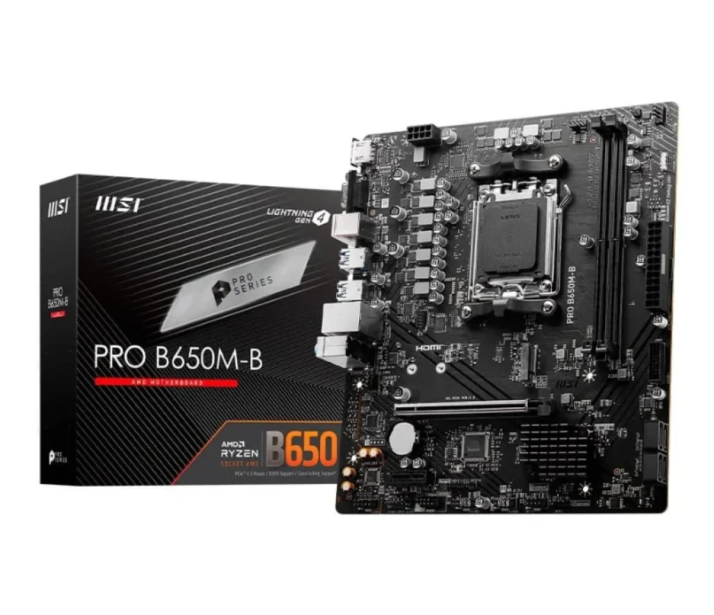 Placa Mãe MSI PRO B650M-B, AMD AM5, mATX, DDR5, Preto – PRO B650M-B