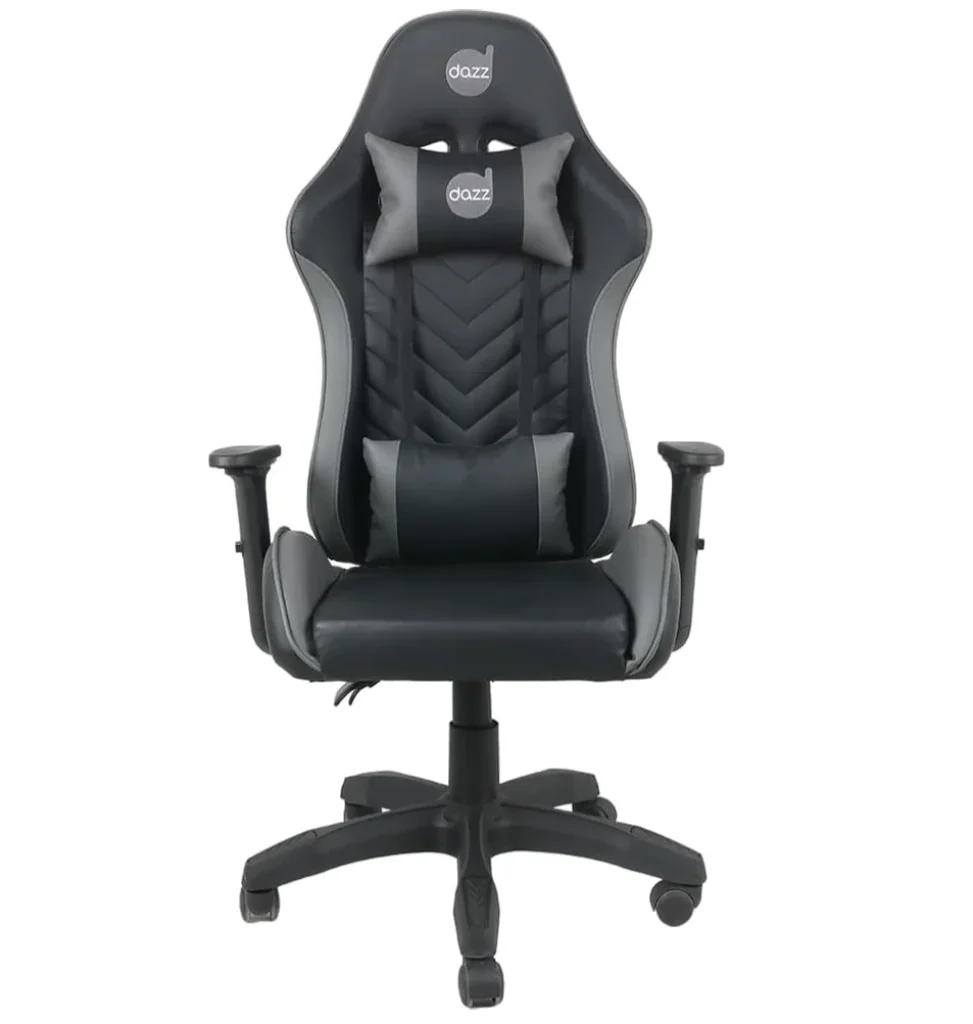 Cadeira Gamer Elite Pro Dazz – Couro PU/Courino, Pistão Classe 4, Suporta até 150 kg, Braços 1D, Reclinável 130°, Almofadas Lombar e Pescoço, Base Nylon 50 mm