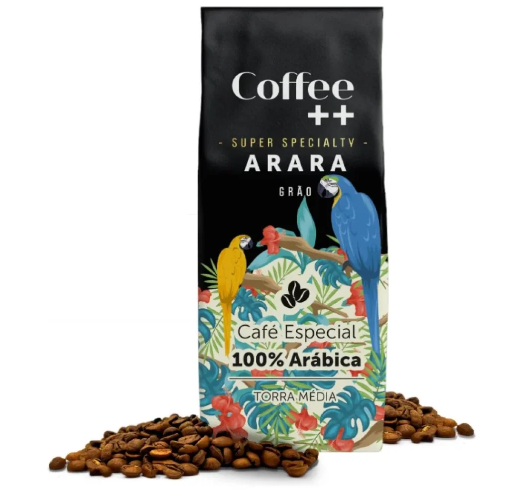 Café Especial ARARA em Grãos, Coffee Mais, 100% Arábica, Torra Média 250g