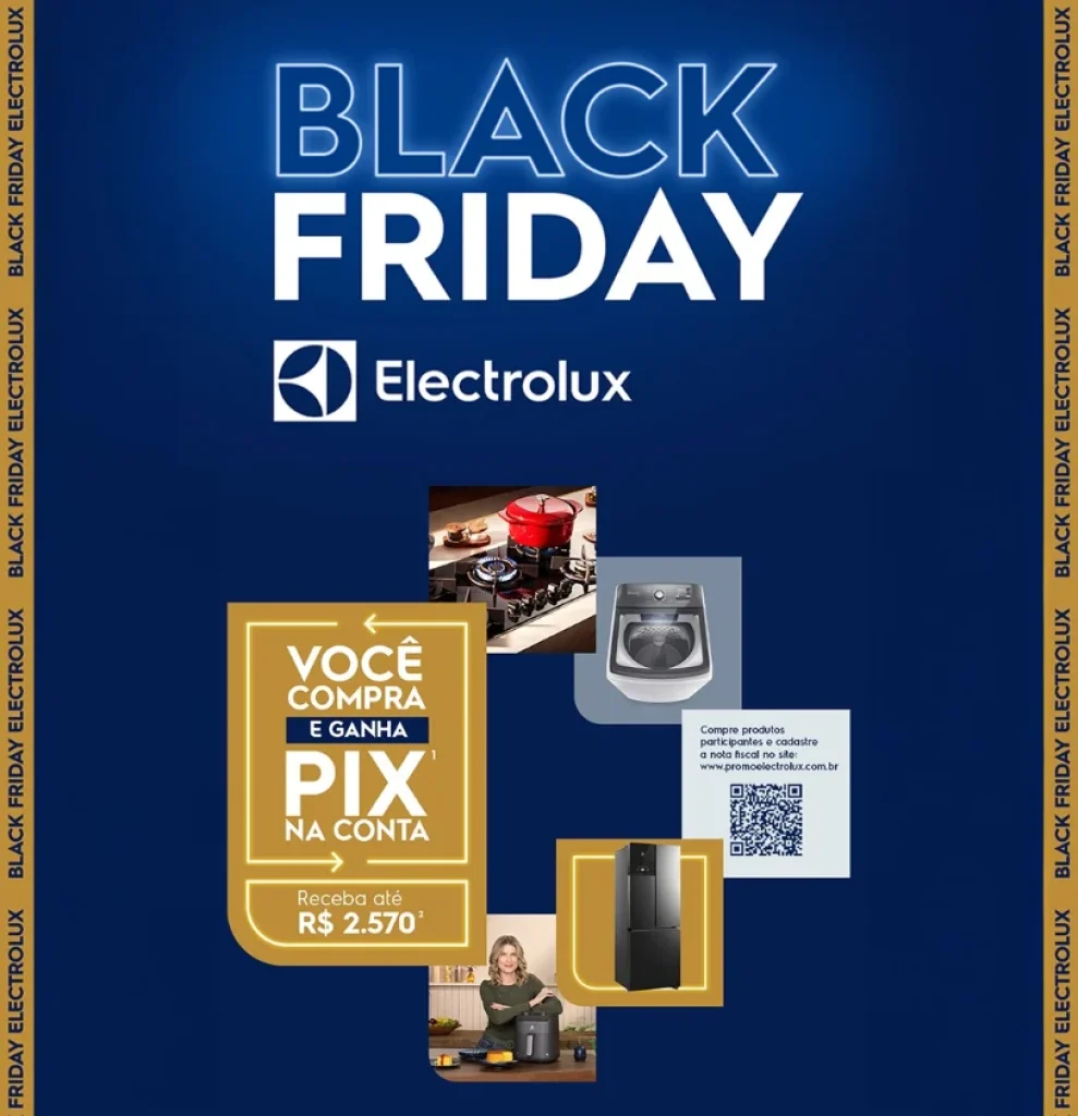 Promoção Black Friday Electrolux: Compre e Ganhe Cashback no PIX