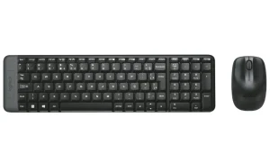 Combo Teclado e Mouse sem fio Logitech MK220 com Design Compacto, Conexão USB, Pilhas Inclusas e Layout ABNT2