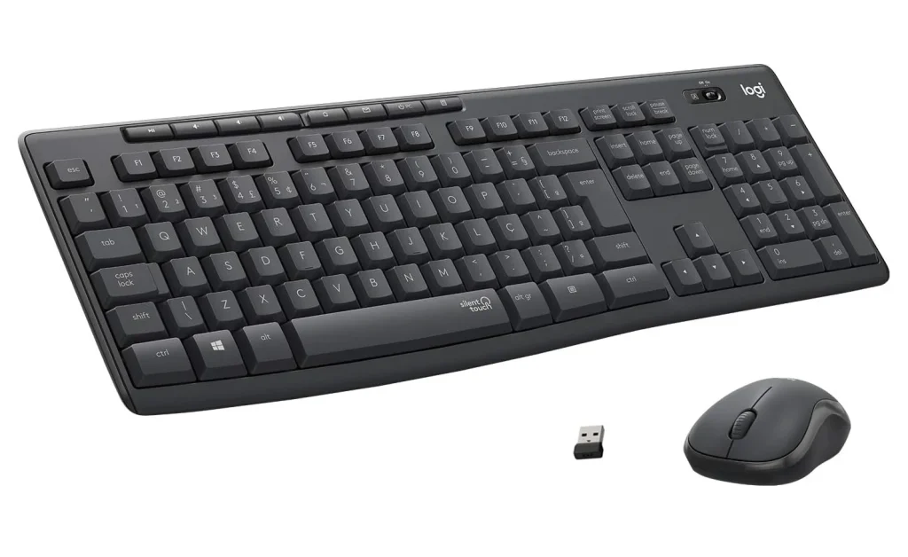 Combo Teclado e Mouse sem fio Logitech MK295 com Digitação e Clique Silencioso, Teclas de Mídia de Fácil Acesso, Conexão USB, Pilhas Inclusas e Layout ABNT2