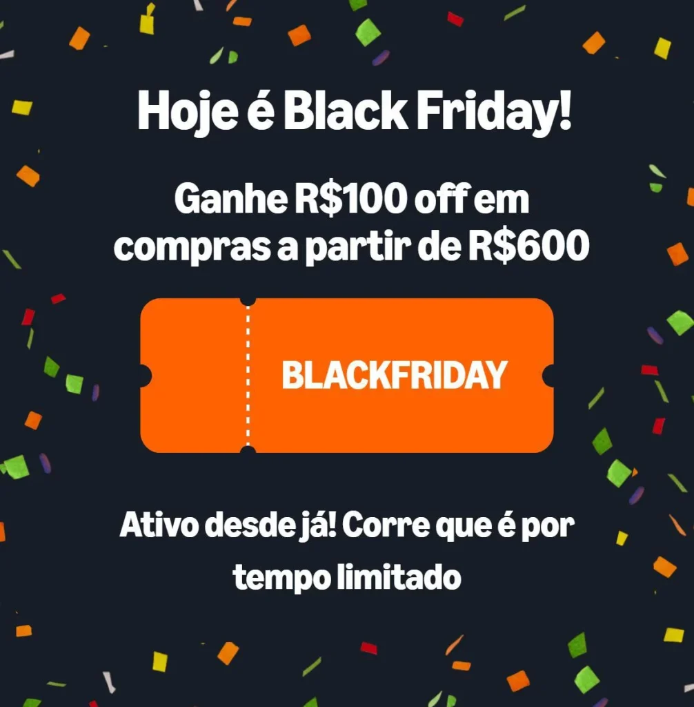 Cupom Amazon R$ 100 OFF em compras a partir de R$999