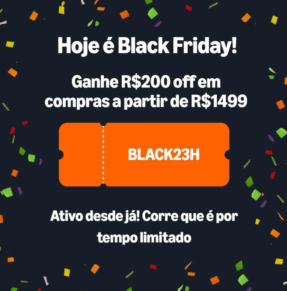 Cupom Amazon R$200 OFF a partir de R$1999