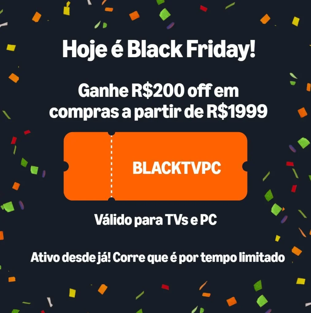 Cupom Amazon R$200 OFF acima de R$1999 em TVs e Informática