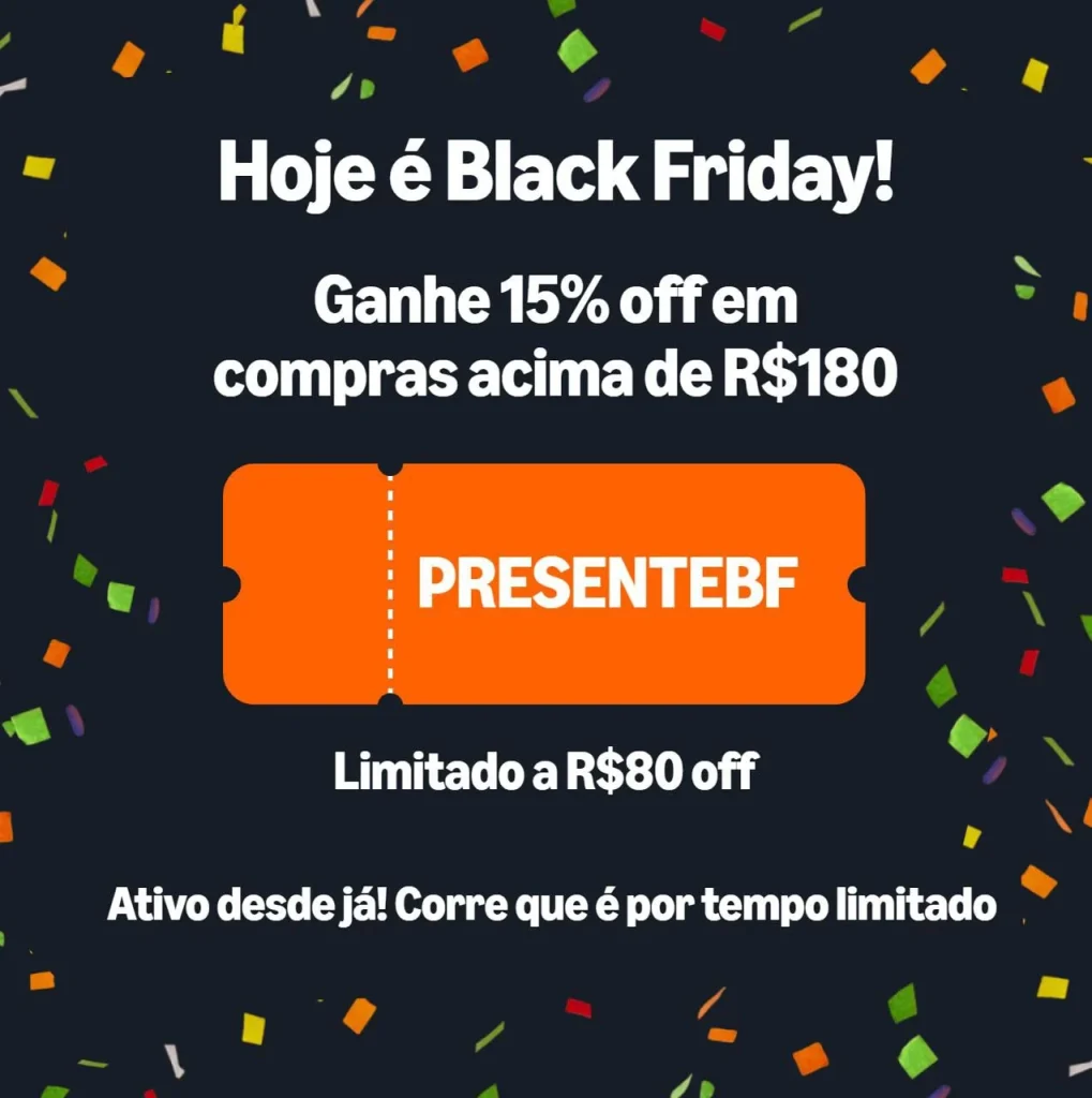 Cupom Amazon 15% OFF acima de R$180