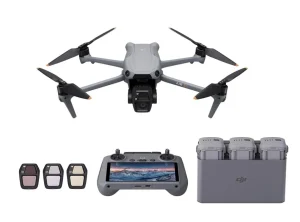 Drone DJI Air 3S Fly More Combo (Com tela) BR – 3 Baterias, 3 Filtros para Lentes, Hub Carregamento, Detecção de obstáculos omnidirecional dia e noite – DJI056