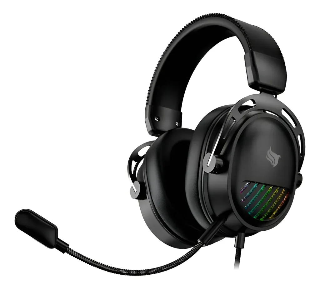 Headset Gamer Pichau Azuris Iluminação Rainbow Drivers 50mm Preto – PCH-AZRS-BL01