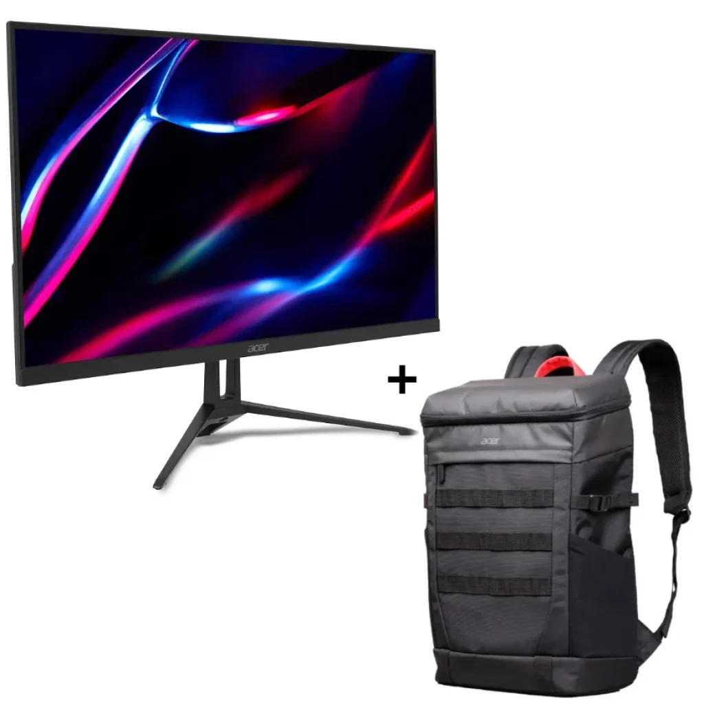 Combo Monitor Gamer Acer KG Nitro Series 23.8″ Full HD LED IPS 144 Hz Adaptive Sync – KG243Y P1bip + Mochila Acer Nitro Esportiva – ABG232