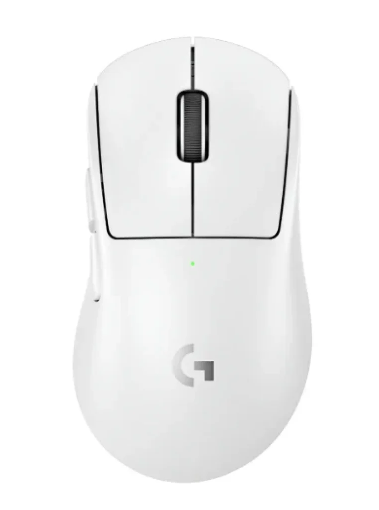 Mouse Gamer Sem Fio Logitech G PRO X SUPERLIGHT 2 DEX com Tecnologia LIGHTSPEED, Design Assimétrico para Destros, 5 Botões Programáveis, Sensor Hero 2 com DPI de 44K, Recarregável, Branco – 910-006637