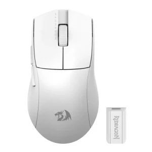 Mouse Gamer Sem Fio Redragon King Pro, 26000 DPI, Wireless, Cabo ou Bluetooth, 7 Botões, Branco – M916W-PRO-4K