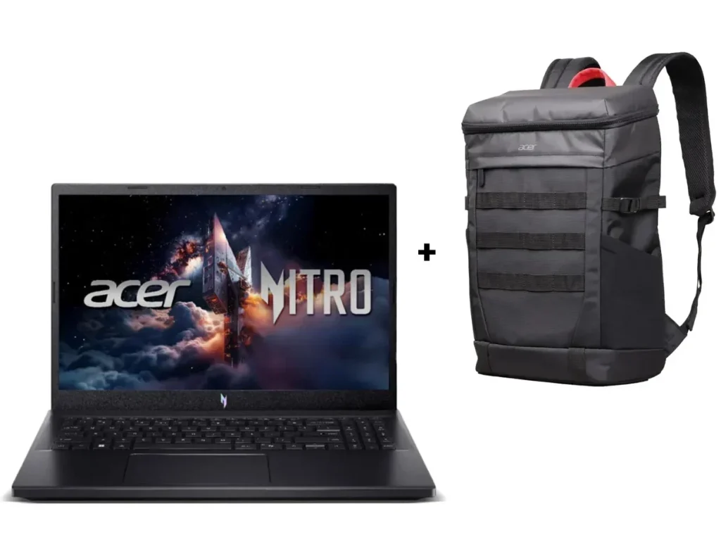 Combo Notebook Gamer Acer Nitro V15, i5-13420H, RTX 4060, 16GB RAM, 512GB SSD, 15,6″ FHD IPS 165Hz 300 nits, Linux – ANV15-52-52VN + Mochila Acer Nitro Esportiva ABG232