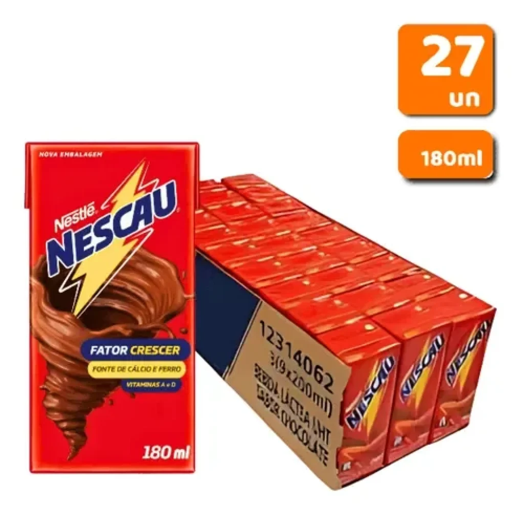 Pack com 27 Bebida Láctea Nescau 180ml caixa