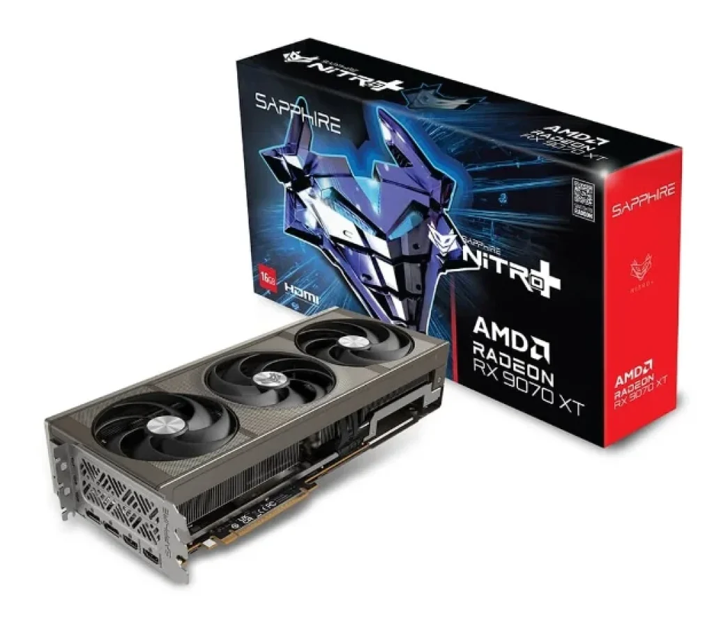 Placa de Vídeo Sapphire NITRO+ RX 9070 XT GAMING OC AMD Radeon, 16GB, GDDR6, Dual HDMI, Dual DP, RDNA 4 – 11348-01-20G