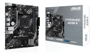 Placa Mãe ASUS Prime A520M-R AM4 DDR4 M.2 Chipset A520 HDMI Preto – 90MB1H60-M0EAY0