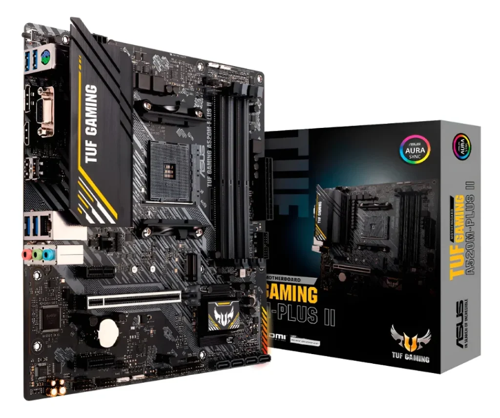 Placa-Mãe ASUS TUF GAMING A520M-PLUS II, AMD AM4, mATX, DDR4, Preto – 90MB17G0-M0EAY0