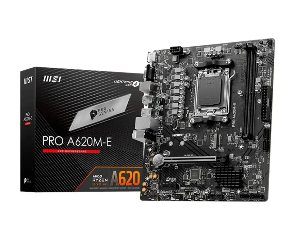 Placa Mãe MSI Pro A620M-E, AMD AM5, M-ATX, DDR5, Preto – PRO A620M-E