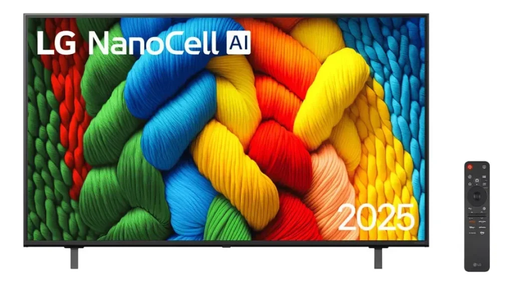 Smart TV 4K LG NanoCell 75″ (2025) – Processador Alpha 7 IA Ger8, 4K Super Upscaling, HDR10 / HLG, Game Mode, FilmMaker – 75NANO80ASA