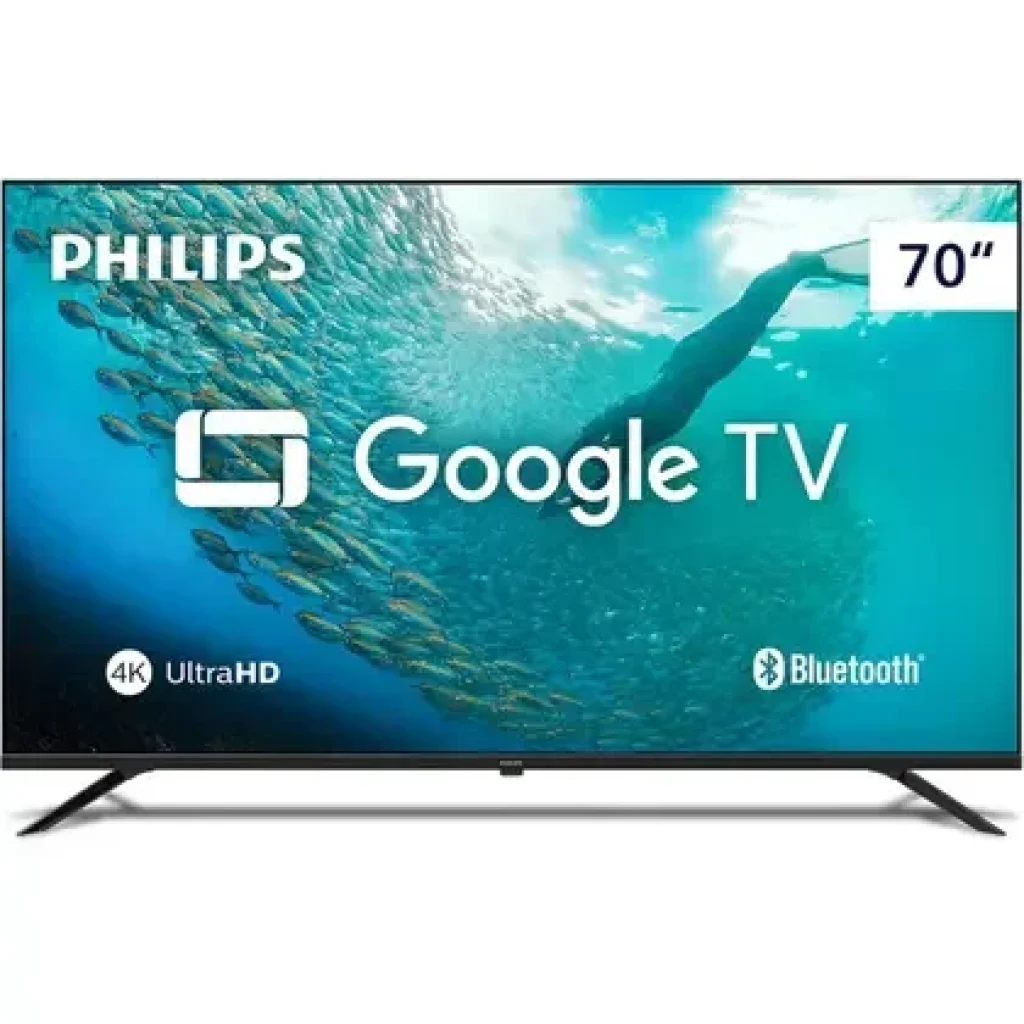 Smart TV 70″ Philips 4K UHD DLED 70PUG7019/78 Google TV Quad Core Google Assistente 3 HDMI