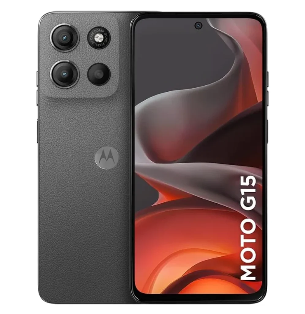 Smartphone Motorola Moto G15 256GB Grafite 4G NFC 12GB RAM (4GB + 8GB Boost) 6,7″ Câm. Dupla Selfie 8MP